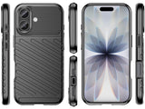 Moderne Design Hülle Cover für das Apple iPhone 17 mit Stripes zum Schutz von Kratzern, Dellen, Display aus TPU Gummi in schwarz von Screenguard