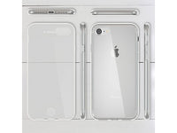 Vollständige 360 Grad Rundum Gummi TPU Hülle zum beidseitigen Schutz des Apple iPhone 8 Display und Gehäuse in transparent von Screenguard