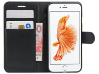 Lederhülle Karten Wallet Ledertasche Etui für Apple iPhone 8 in schwarz von Screenguard