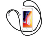 Necklace Handy Hülle mit Kordel Kette schwarz zum Tragen des Apple iPhone 8 am Körper wie Handtasche Lanyard, stabil mit erhöhten Rändern und Kanten in transparent von Screenguard