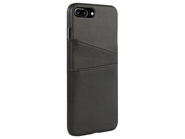 CardCaddy Leder Backcase mit Kartenfächern für Apple iPhone 8 Plus in schwarz von Screenguard