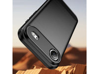 Flexible Handy Schutzhülle mit gebürster Carbon Textur auf der Rückseite für zum Schutz des Apple iPhone Air  Display und Gehäuse Case in schwarz von Screenguard