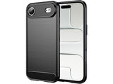Flexible Handy Schutzhülle mit gebürster Carbon Textur auf der Rückseite für zum Schutz des Apple iPhone Air  Display und Gehäuse Case in schwarz von Screenguard