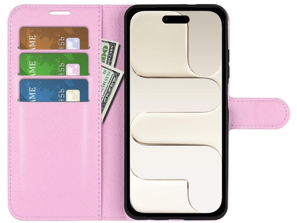 Lederhülle Portemonnaie Karten Ledertasche für Apple iPhone Air in rosa von Screenguard