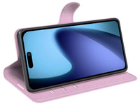 Lederhülle Karten Wallet Ledertasche Etui für Apple iPhone Air in rosa von Screenguard