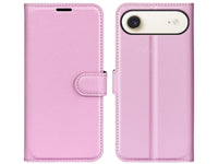Lederhülle Karten Wallet Ledertasche Etui für Apple iPhone Air in rosa von Screenguard