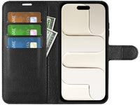 Lederhülle Portemonnaie Karten Ledertasche für Apple iPhone Air in schwarz von Screenguard