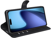 Lederhülle Karten Wallet Ledertasche Etui für Apple iPhone Air in schwarz von Screenguard