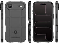 Widerstandsfähige, stabile Outdoor Sport Hülle für das Apple iPhone Air für Handwerker, Baustelle, Business, äusserst stabil mit erhöhten Rändern und Kanten in schwarz von Screenguard
