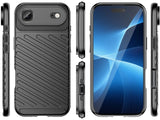 Moderne Design Hülle Cover für das Apple iPhone Air mit Stripes zum Schutz von Kratzern, Dellen, Display aus TPU Gummi in schwarz von Screenguard