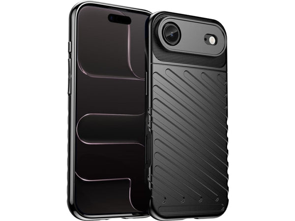 Moderne Design Hülle Cover für das Apple iPhone Air mit Stripes zum Schutz von Kratzern, Dellen, Display aus TPU Gummi in schwarz von Screenguard