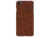 CardCaddy Leder Backcase mit Kartenfächern für Apple iPhone SE 2020 in braun von Screenguard