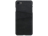 CardCaddy Leder Backcase mit Kartenfächern für Apple iPhone SE 2020 in schwarz von Screenguard