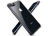 Hoch transparenter TPU Gummi Schutz Handy Hülle Clear Case klar mit verstärkten Schutzecken Bumper für das Apple iPhone SE 2020 Display und Gehäuse in transparent von Screenguard
