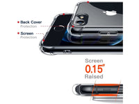 Hoch transparenter TPU Gummi Schutz Handy Hülle Clear Case klar mit verstärkten Schutzecken Bumper für das Apple iPhone SE 2020 Display und Gehäuse in transparent von Screenguard