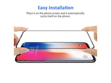 100% Fullscreen Curved Screen Protector Handy Display Schutz Glas für komplette Abdeckung des Apple iPhone X Display in schwarz von Screenguard