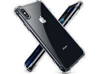 Hoch transparenter TPU Gummi Schutz Handy Hülle Clear Case klar mit verstärkten Schutzecken Bumper für das Apple iPhone X Display und Gehäuse in transparent von Screenguard