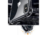 Hoch transparenter TPU Gummi Schutz Handy Hülle Clear Case klar mit verstärkten Schutzecken Bumper für das Apple iPhone X Display und Gehäuse in transparent von Screenguard