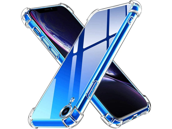 Hoch transparenter TPU Gummi Schutz Handy Hülle Clear Case klar mit verstärkten Schutzecken Bumper für das Apple iPhone XR Display und Gehäuse in transparent von Screenguard