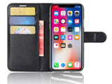 Lederhülle Karten Wallet Ledertasche Etui für Apple iPhone XR in schwarz von Screenguard