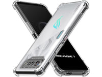 Hoch transparenter TPU Gummi Schutz Handy Hülle Clear Case klar mit verstärkten Schutzecken Bumper für das Asus ROG Phone 7 Display und Gehäuse in transparent von Screenguard