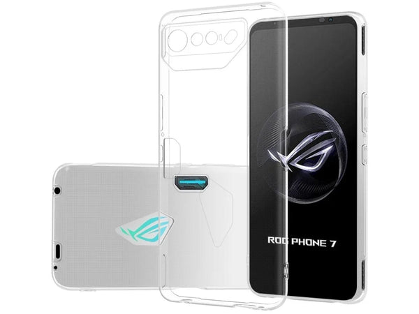 Gummi Hülle für Asus ROG Phone 7 aus flexiblem Soft TPU, kristallklar und transparent von Screenguard