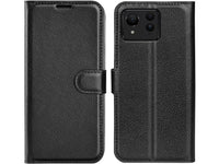 Lederhülle Karten Wallet Ledertasche Etui für Asus Zenfone 11 Ultra in schwarz von Screenguard