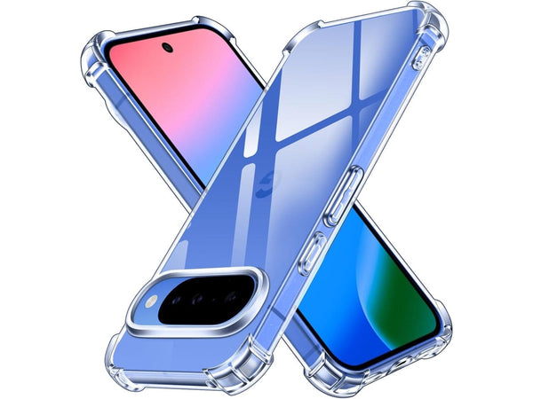 Hoch transparenter TPU Gummi Schutz Handy Hülle Clear Case klar mit verstärkten Schutzecken Bumper für das Google Pixel 10 Display und Gehäuse in transparent von Screenguard