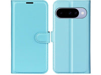 Lederhülle Karten Wallet Ledertasche Etui für Google Pixel 10 in hellblau von Screenguard