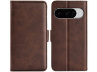 Veganes Flip Case Leder Etui Hülle mit Karten Fächer und Sichtfenster für Google Pixel 10 in mokka von Screenguard