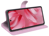 Lederhülle Karten Wallet Ledertasche Etui für Google Pixel 10 in rosa von Screenguard