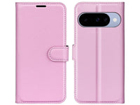 Lederhülle Karten Wallet Ledertasche Etui für Google Pixel 10 in rosa von Screenguard
