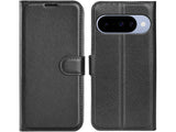Lederhülle Karten Wallet Ledertasche Etui für Google Pixel 10 in schwarz von Screenguard