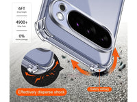 Hoch transparenter TPU Gummi Schutz Handy Hülle Clear Case klar mit verstärkten Schutzecken Bumper für das Google Pixel 10 Pro Display und Gehäuse in transparent von Screenguard