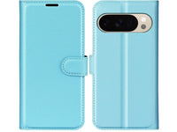 Lederhülle Karten Wallet Ledertasche Etui für Google Pixel 10 Pro in hellblau von Screenguard