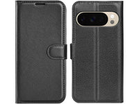 Lederhülle Karten Wallet Ledertasche Etui für Google Pixel 10 Pro in schwarz von Screenguard