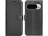 Lederhülle Karten Wallet Ledertasche Etui für Google Pixel 10 Pro in schwarz von Screenguard