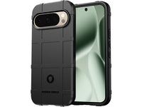 Widerstandsfähige, stabile Outdoor Sport Hülle für das Google Pixel 10 Pro für Handwerker, Baustelle, Business, äusserst stabil mit erhöhten Rändern und Kanten in schwarz von Screenguard