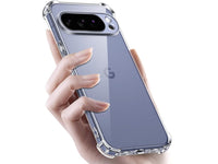 Hoch transparenter TPU Gummi Schutz Handy Hülle Clear Case klar mit verstärkten Schutzecken Bumper für das Google Pixel 10 Pro XL Display und Gehäuse in transparent von Screenguard