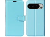 Lederhülle Karten Wallet Ledertasche Etui für Google Pixel 10 Pro XL in hellblau von Screenguard