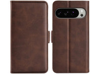 Veganes Flip Case Leder Etui Hülle mit Karten Fächer und Sichtfenster für Google Pixel 10 Pro XL in mokka von Screenguard