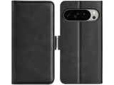 Veganes Flip Case Leder Etui Hülle mit Karten Fächer und Sichtfenster für Google Pixel 10 Pro XL in schwarz von Screenguard