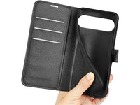 Lederhülle Karten Wallet Ledertasche Etui für Google Pixel 10 Pro XL in schwarz von Screenguard