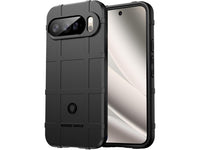 Widerstandsfähige, stabile Outdoor Sport Hülle für das Google Pixel 10 Pro XL für Handwerker, Baustelle, Business, äusserst stabil mit erhöhten Rändern und Kanten in schwarz von Screenguard