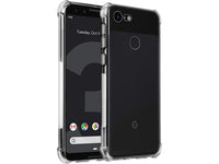 Hoch transparenter TPU Gummi Schutz Handy Hülle Clear Case klar mit verstärkten Schutzecken Bumper für das Google Pixel 3 Display und Gehäuse in transparent von Screenguard