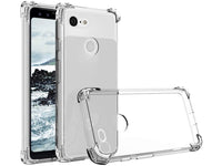 Hoch transparenter TPU Gummi Schutz Handy Hülle Clear Case klar mit verstärkten Schutzecken Bumper für das Google Pixel 3 Display und Gehäuse in transparent von Screenguard