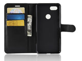 Lederhülle Karten Wallet Ledertasche Etui für Google Pixel 3 in schwarz von Screenguard