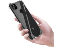 Hoch transparenter TPU Gummi Schutz Handy Hülle Clear Case klar mit verstärkten Schutzecken Bumper für das Google Pixel 4a 5G Display und Gehäuse in transparent von Screenguard