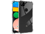 Hoch transparenter TPU Gummi Schutz Handy Hülle Clear Case klar mit verstärkten Schutzecken Bumper für das Google Pixel 4a 5G Display und Gehäuse in transparent von Screenguard