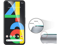 Case Friendly Screen Protector Handy Display Schutz Panzerglas Folie aus echtem 9H 2.5D Glas für Abdeckung des Google Pixel 4a 5G Displays in transparent von Screenguard